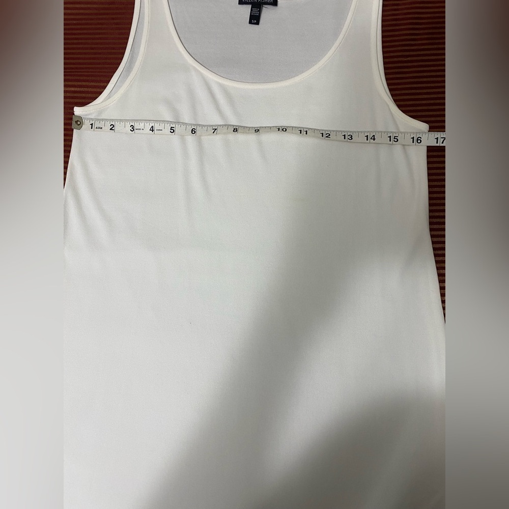 EILEEN FISHER 100% Silk Georgette Crepe Sleeveless Women's Top Size S - Picture 4 of 6